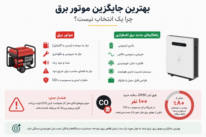 چرا بهترین جایگزین موتور برق فقط یک انتخاب نیست؟