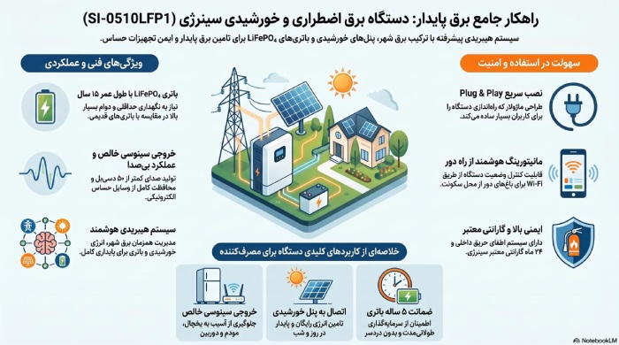 دستگاه برق اضطراری و خورشیدیSI‑0510LFP1 سینرژی