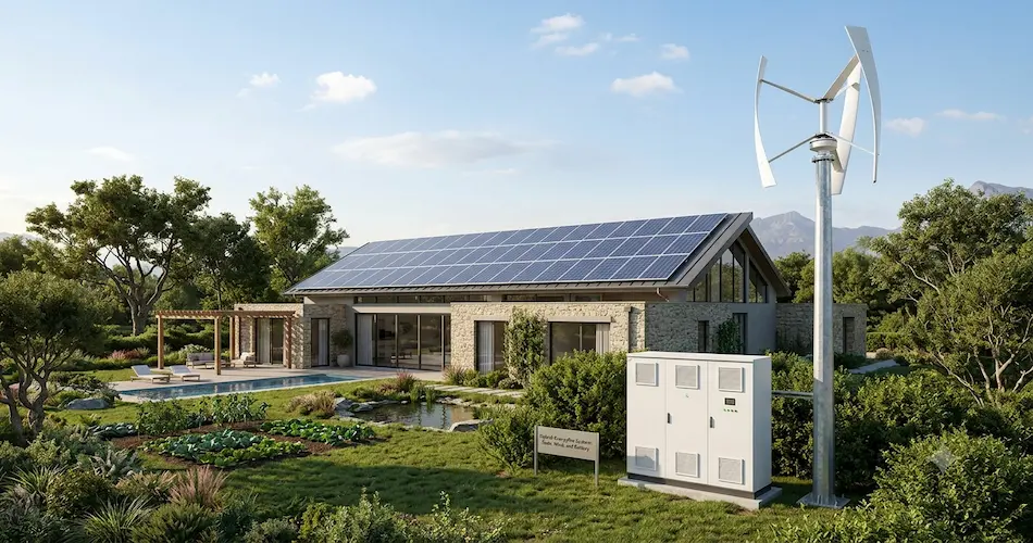 سیستم هیبریدی خورشیدی و بادی؛ مدل Hybrid‑EnergyPro سینرژی