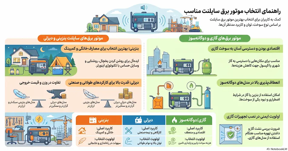انواع موتور برق سایلنت چیست؟ سینرژی