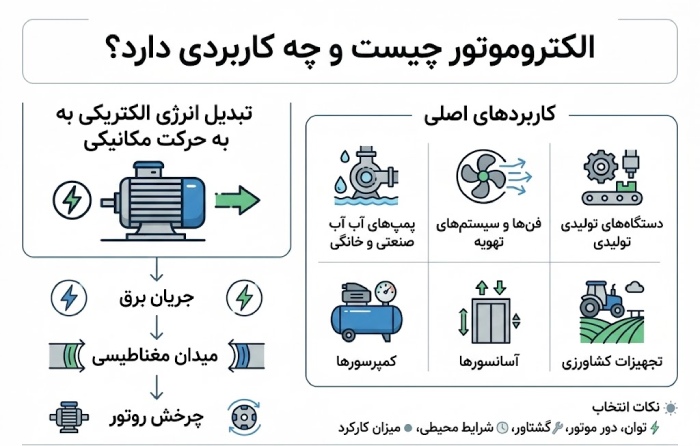 الکتروموتور چیست و چه کاربردی دارد؟